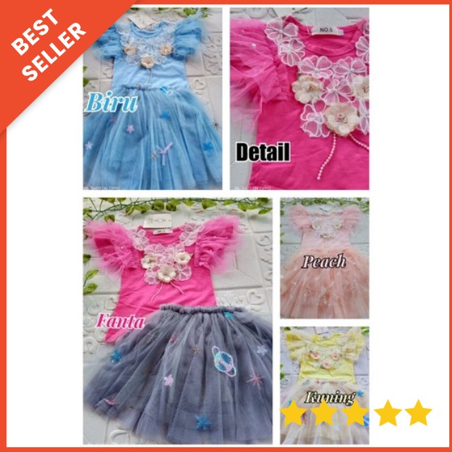 SETELAN ROK TUTU ANAK IMPORT PREMIUM 0-5 TAHUN SETELAN ROK TUTU PESTA DRESS PESTA ANAK IMPORT FLOWER