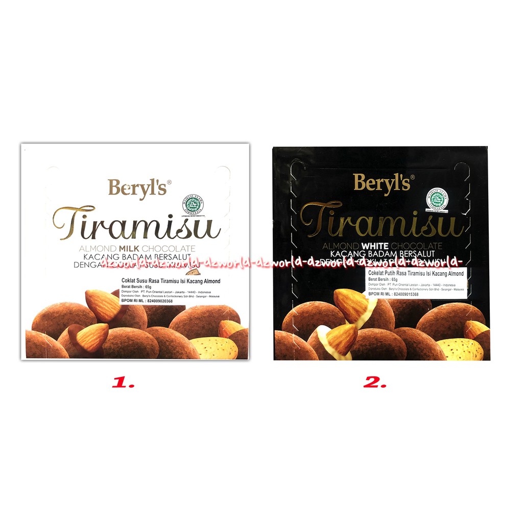 

Beryl's Tiramisu Almond Milk Chocolate Coklat Susu Tiramisu 65gr