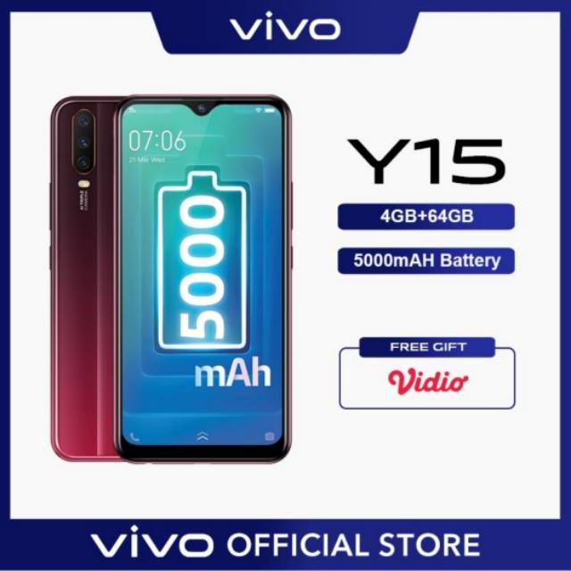 HP VIVO Y15 RAM 4 64GB GARANSI RESMI TERMURAH