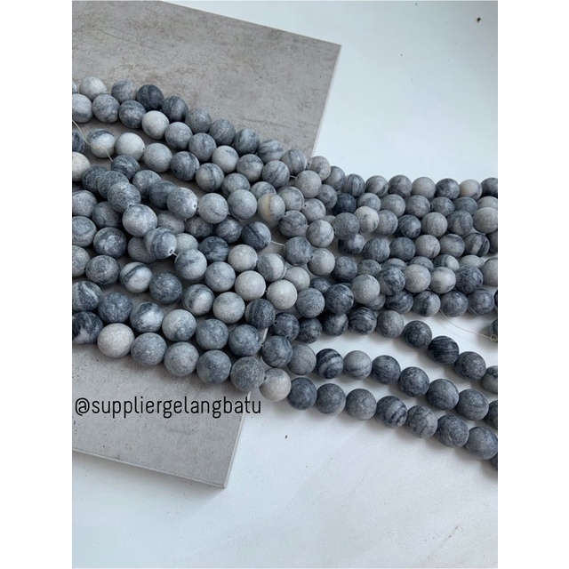 batu matte GREY MAIFANITE 16mm natural MAIFAN doff frosted akik besar