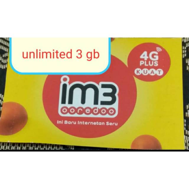 Kartu perdana paket unlimited 3gb
