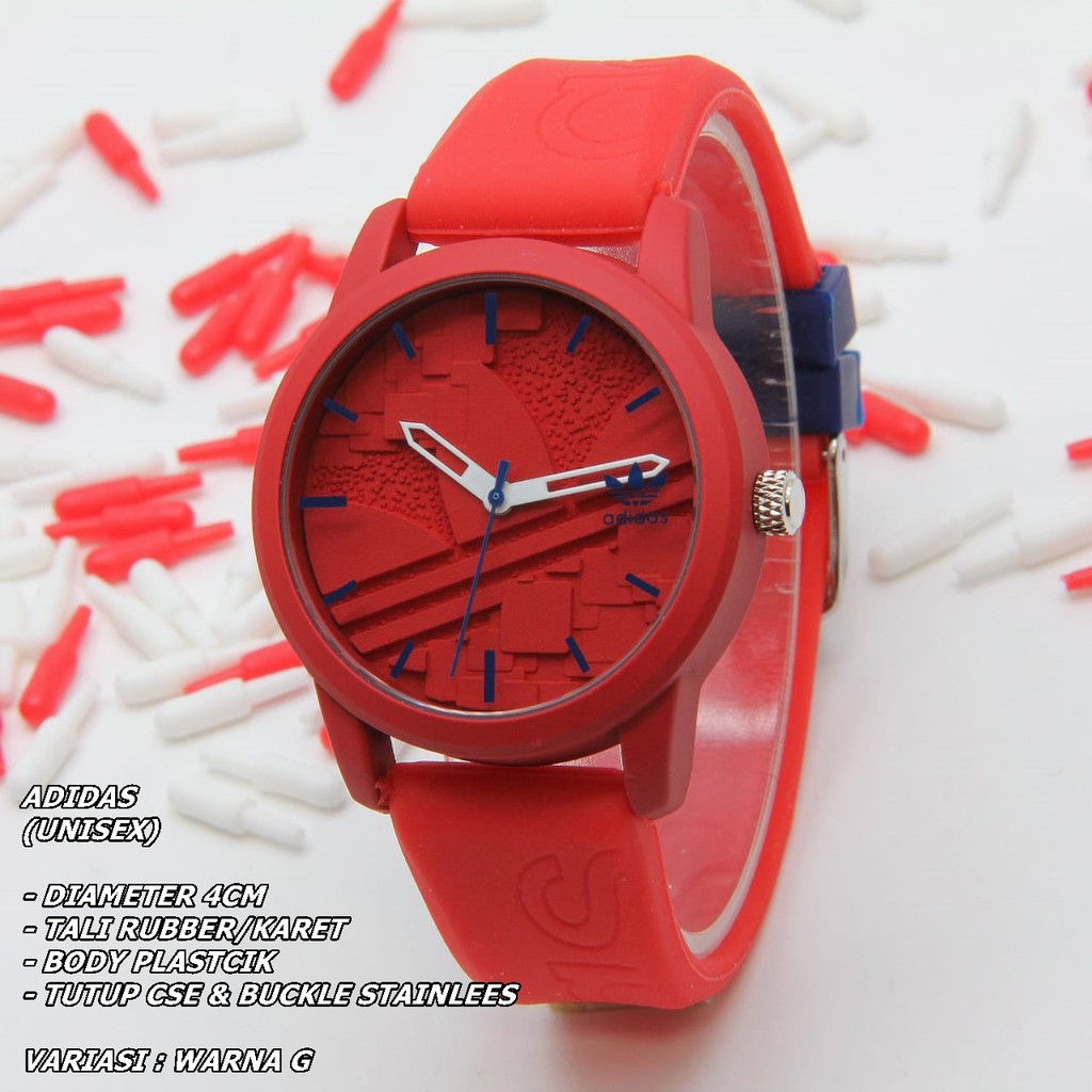 JAM TANGAN UNISEX FASHION TALI RUBBER BODY BULAT