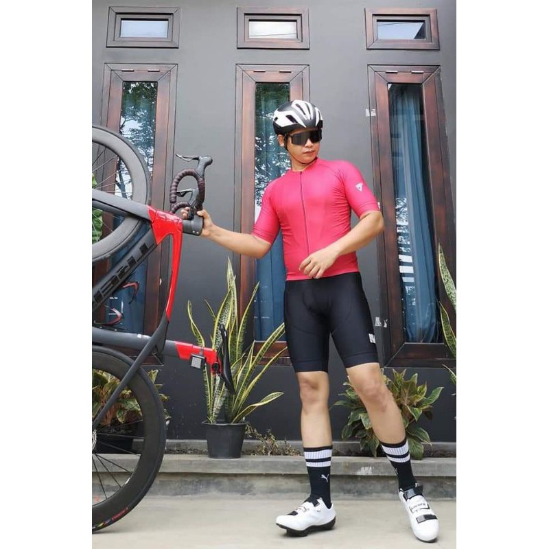 Setelan Baju Sepeda Sxb Sultan Roaming Red Road Bike Jersey Gowes