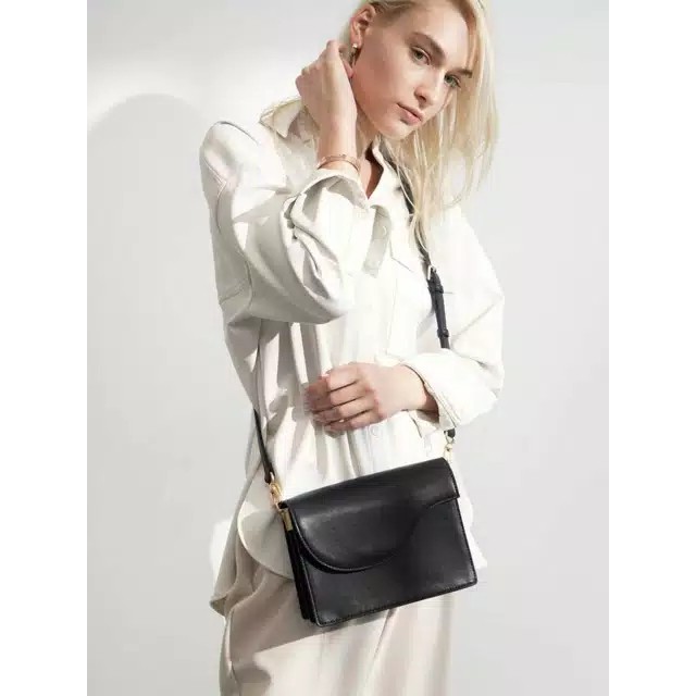 TAS | BAG | WANITA | CNK CK689 ANGULAR FLAP SHOULDER BAG ORI PREMIUM IMPORT
