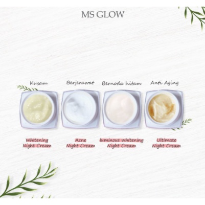 ✦SINAR✦ MS GLOW Facial Wash | Toner | Day Cream | Night Cream (Whitening - Acne - Luminous - Ultimate)