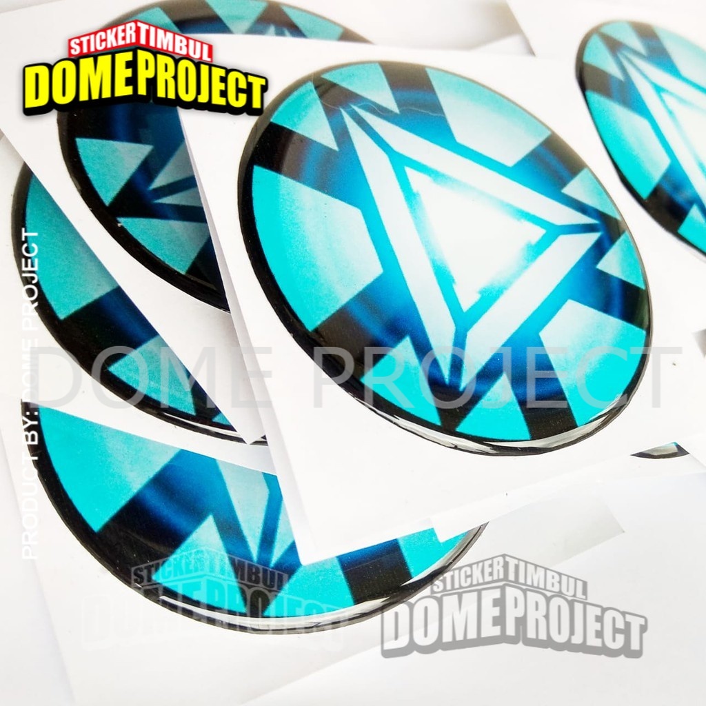 STIKER MOTOR Arc Reactor Ironman Stiker Mobil Stiker Timbul