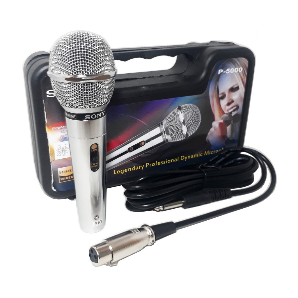 Microphone Karaoke Sony P5000 mic kabel mikrofon kualitas bagus