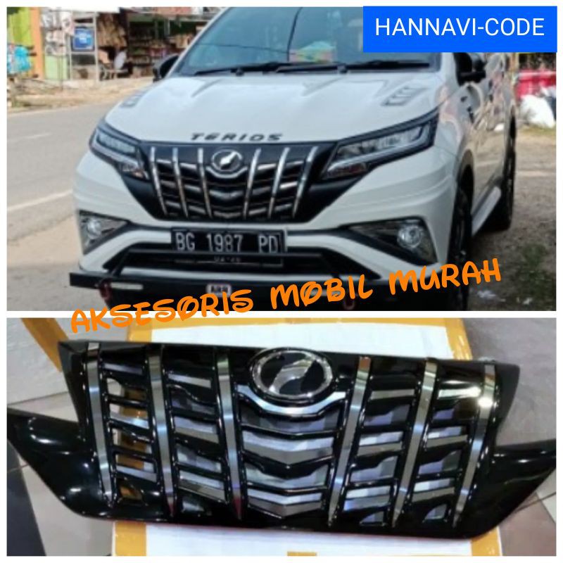 Grill All New Terios Rush 2018 2019 2020 2021 model Alphard Style Plastik ABS