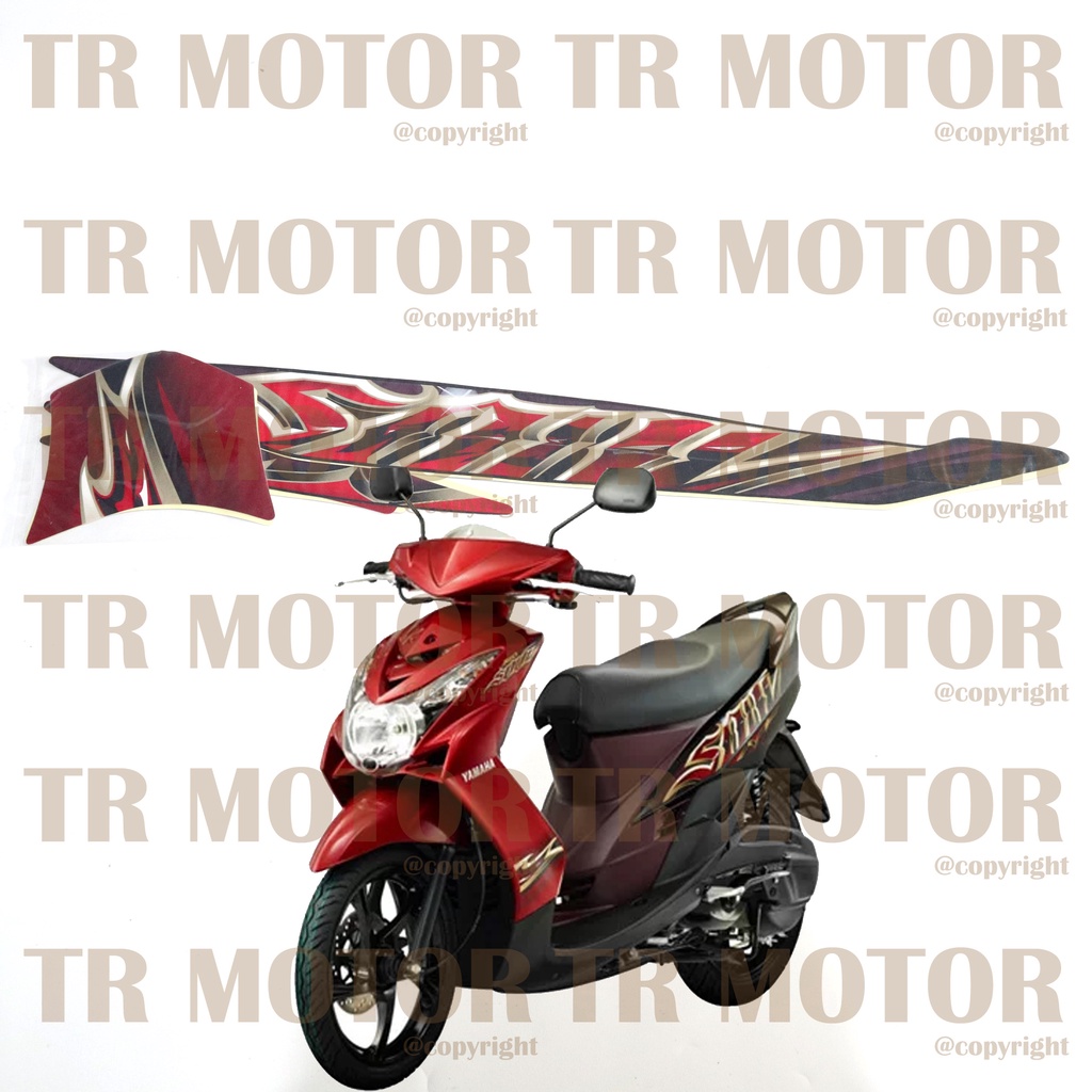 Stiker Motor Mio Soul 2010 Sticker Striping Lis Full Set Motor