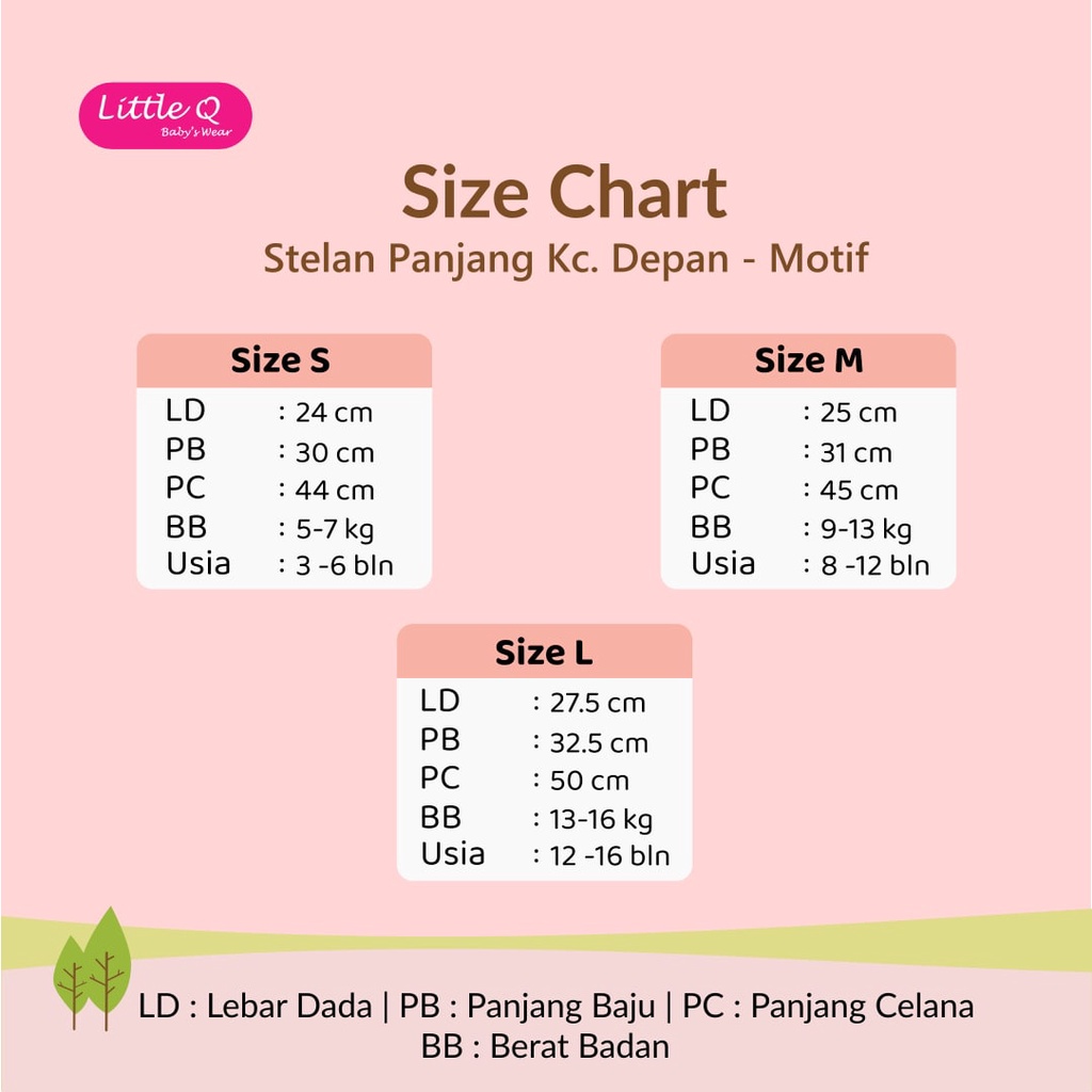 LittleQ Setelan Baju Panjang BIS Celana Panjang Motif Girl S M L - Little Q Baju Bayi dan Anak SNI