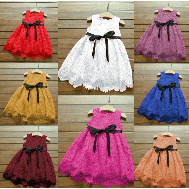 FWG - DRESS LIESEL KIDS / DRESS ANAK CEWEK / PAKAIAN DRES ANAK / DRESS BRUKAT / BAJU ANAK PESTA