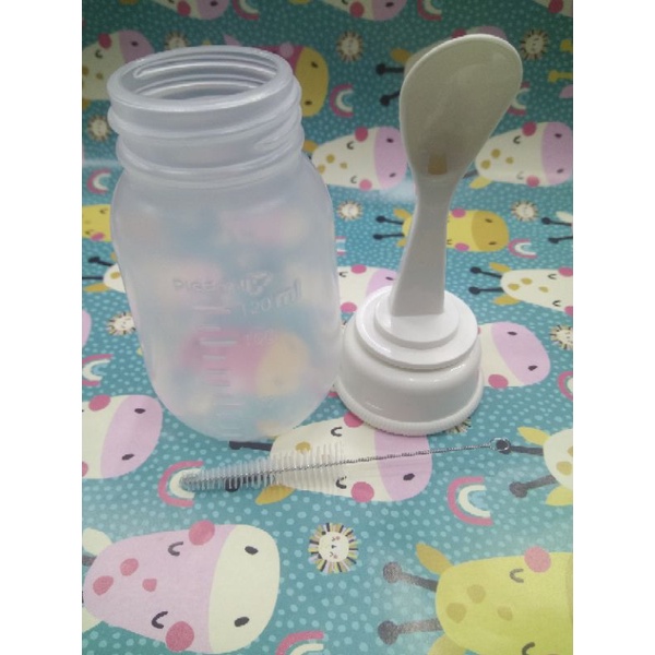 Pigeon Weaning Bottle With Spion Food Feeder 120ml/ Botol Sendok Makan