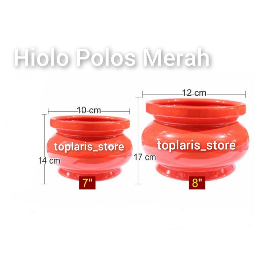 Hiolo Merah Polos Keramik 08in Import