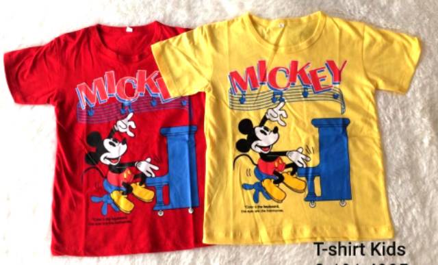 kaos anak mickey piano