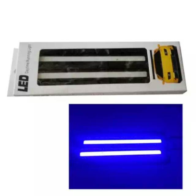 2pcs DRL plasma biru