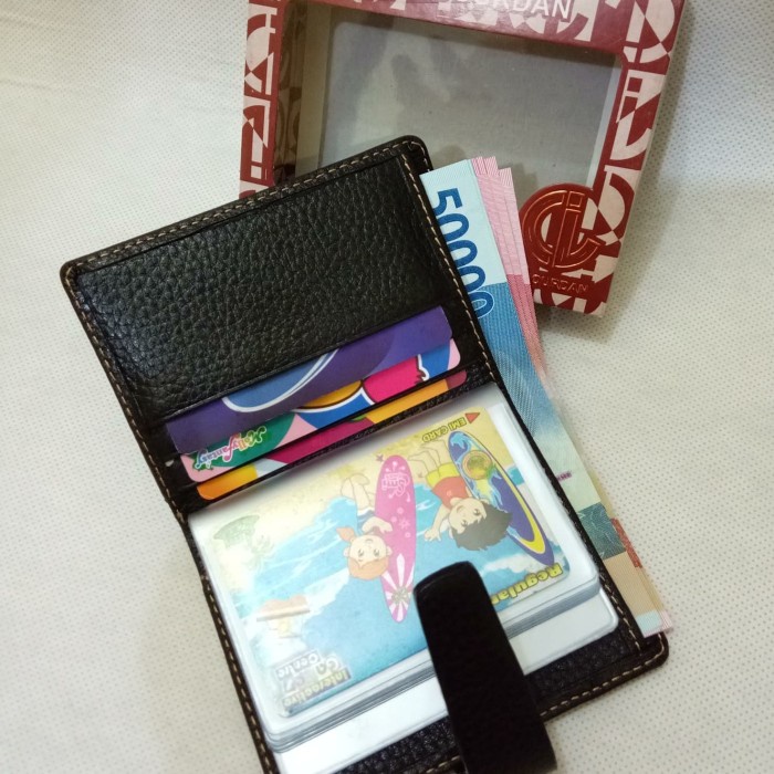 

Dompet Kartu Card Holder Cerry Jourdan Kulit Original Pria Wanita 009