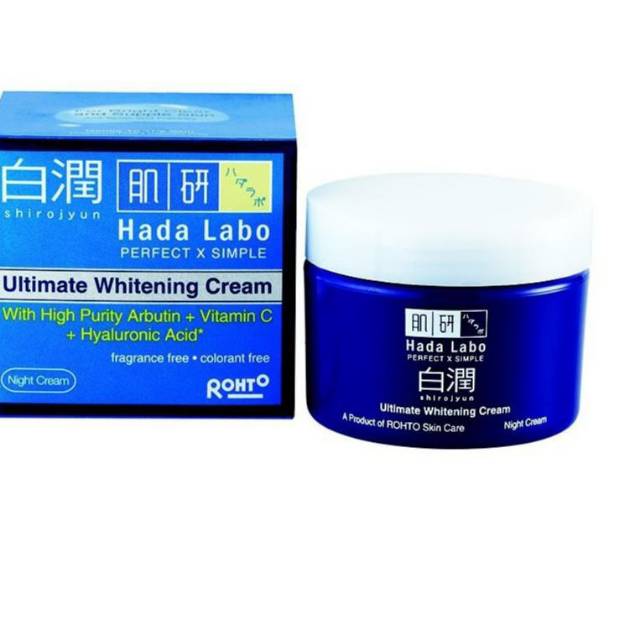 [ GROSIR ] HADA LABO Shirojyun Ultimate Whitening Cream 40 Gram (biru)