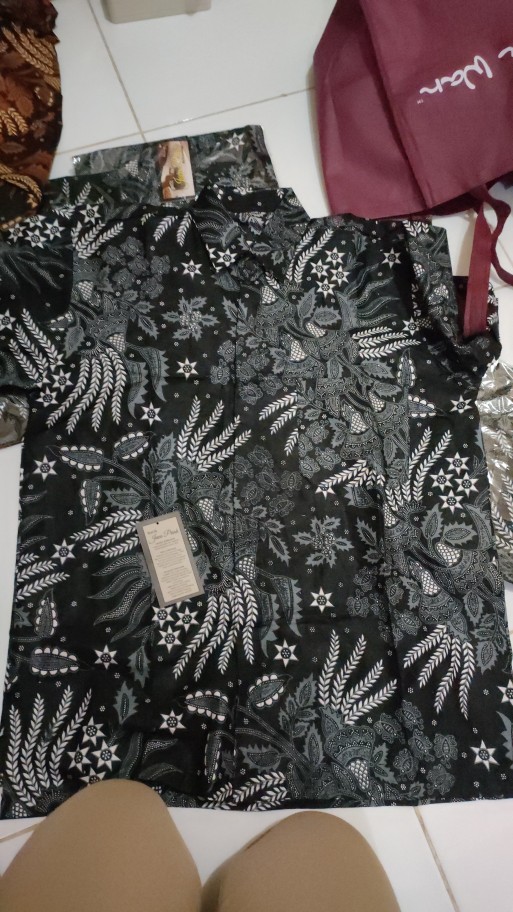 Bswart Batik Hrb026 Kenongo Hem Pendek Padi Pekalongan M L Xl Xxl Batik Pria Murah Modern Grosir