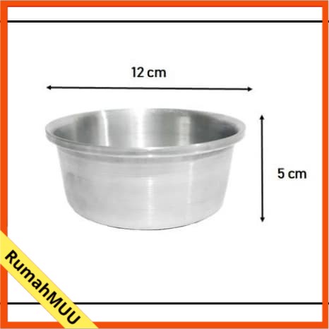 Mangkok Baskom Kobokan Aluminium  12cm / Kobokan Alumunium / Wadah Aluminium RumahMUU