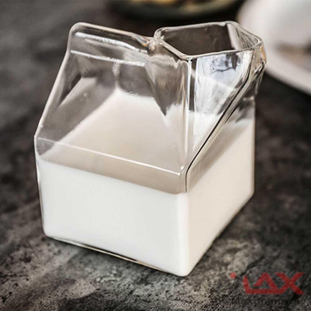 Gelas susu &amp; Cangkir Minum milk One Two Cups Gelas Kaca Susu Borosilicate Glass Milk Box 300ml