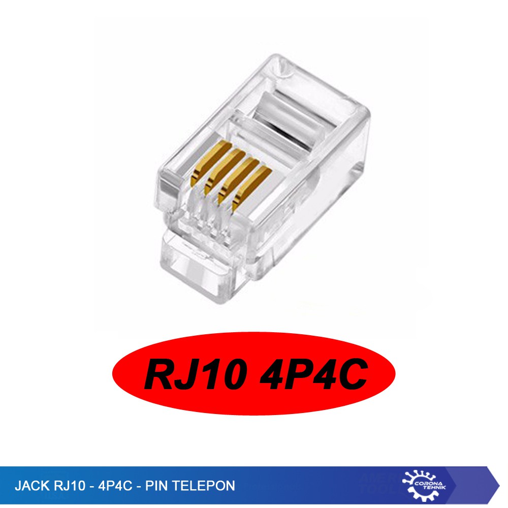 Jack RJ10 - 4P4C - Pin Telepon