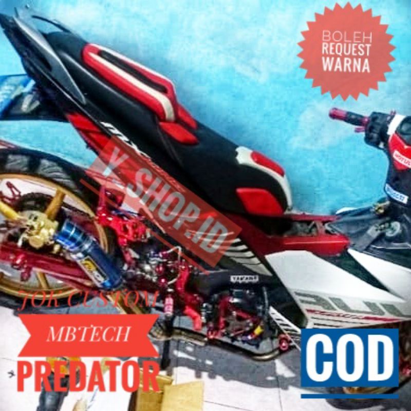 Cover Jok Motor MX King MX 135 Full MBtech Modif Predator