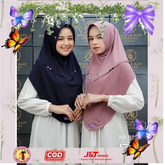 BAYAR COD SPECIAL PRICE  AR 682 HIJAB JILBAB KERUDUNG INSTAN POLOS BY HIJAB AR RAFI ORI  ZETAHIJAB