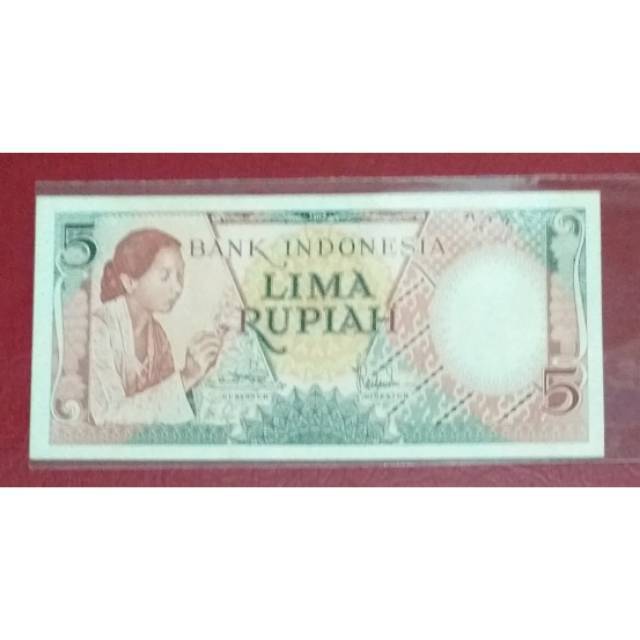 Uang Kertas Kuno Barang Antik 5 Rupiah