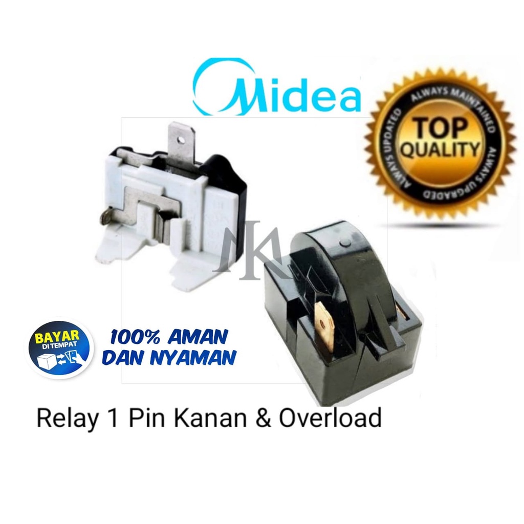 [BISA COD] Relay Overload Kulkas 1 Pintu MIDEA