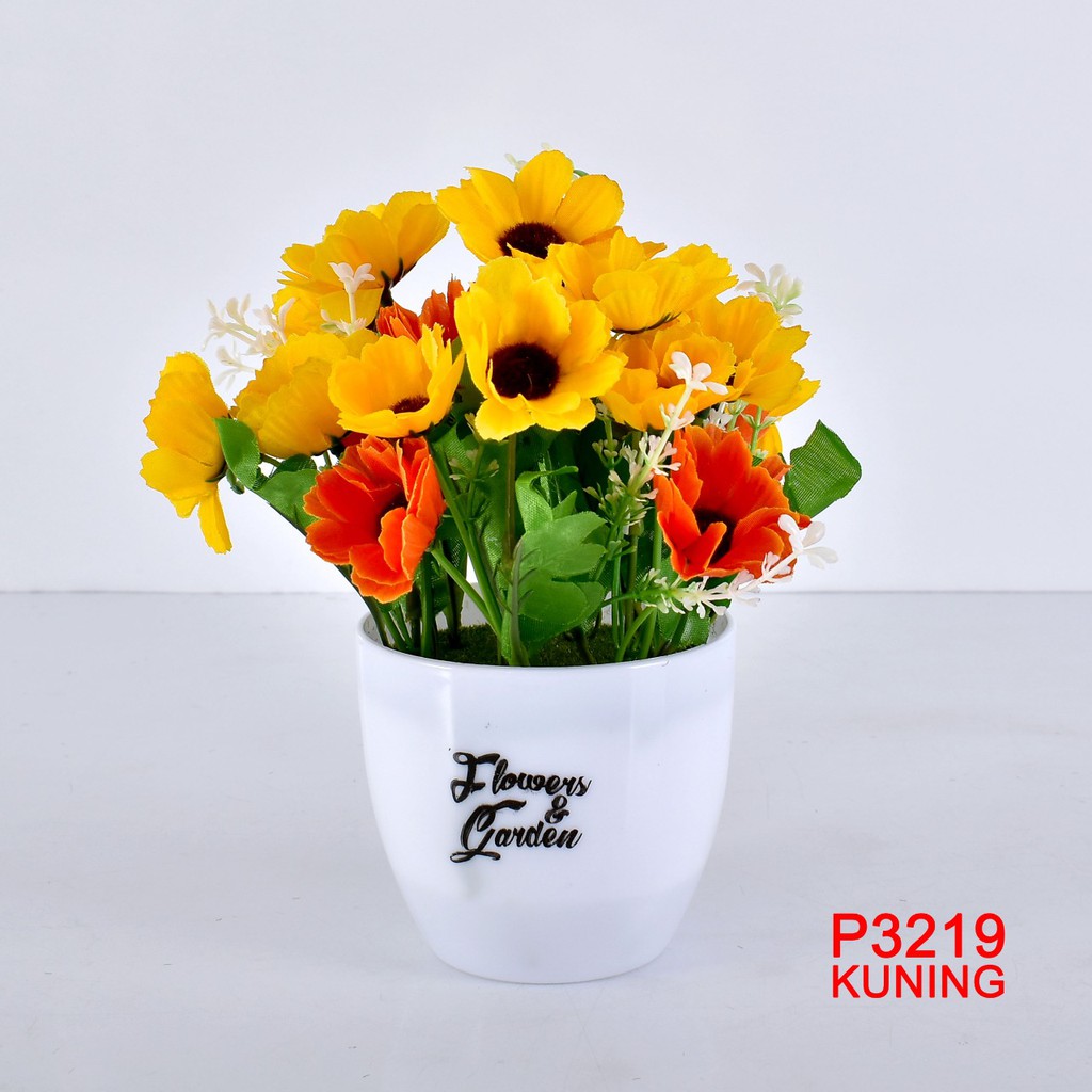 COD/ TL88 TANAMAN BUNGA HIAS POT TANAMAN HIAS DEKORASI RUMAH DAN BUNGA PLASTIK P3219-7