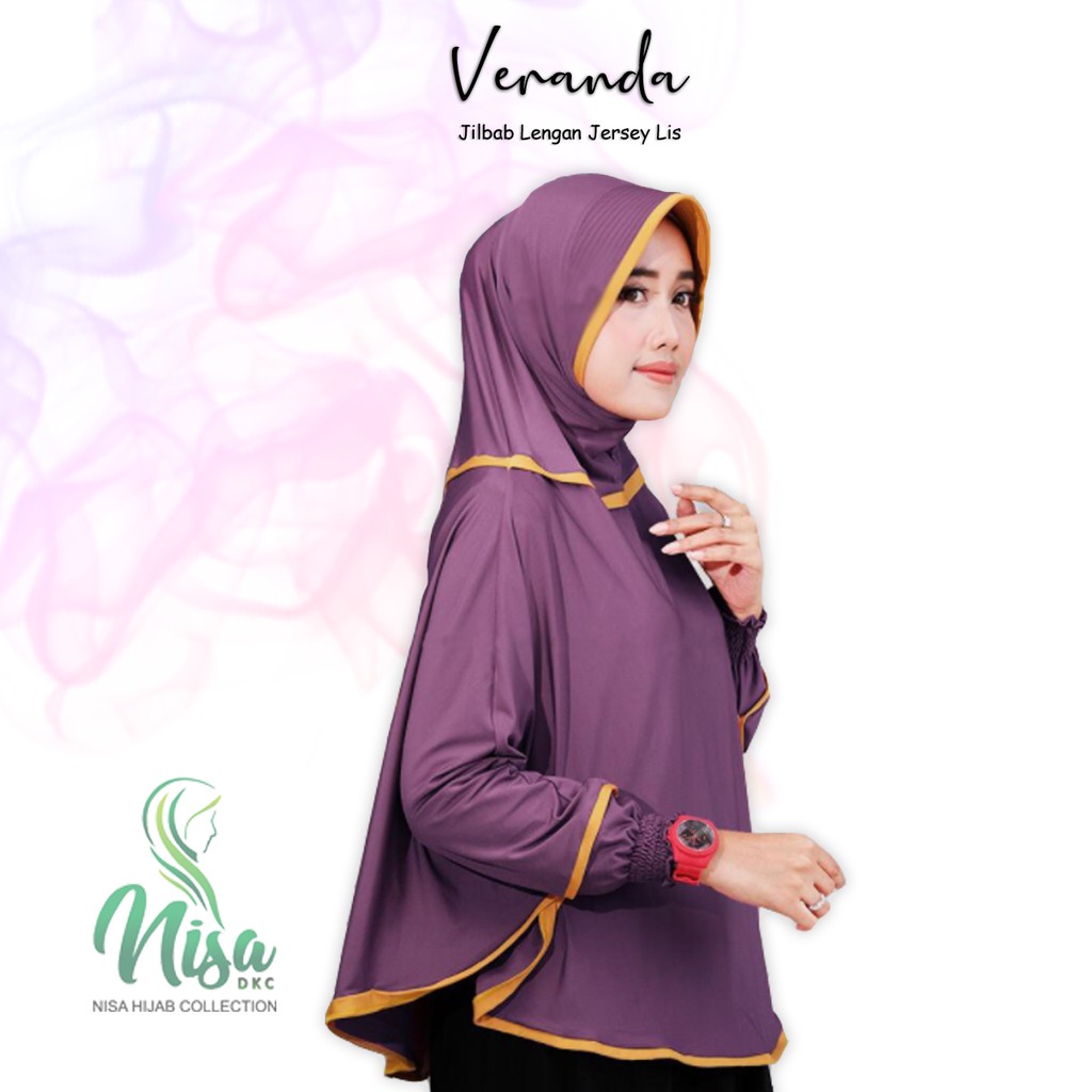 Jilbab Lengan Hijab Tangan Veranda List Jersey