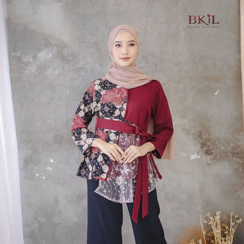Atasan Batik Wanita Modern Batik Cassual Atasanbatik / Atasanwanita Motif Sonia M L XL XXL-4
