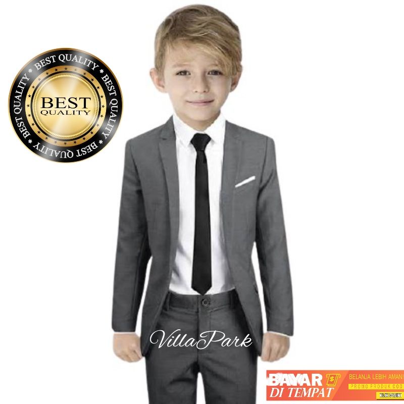 setelan jas 2-13tahun(abu tua)