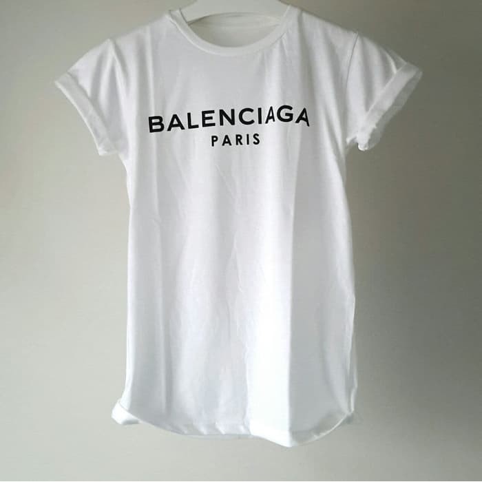 TERBARU  010A Kaos tshirt baju tumblr tee cewek wanita Bal3nci4g4 Polos 2 warna 001