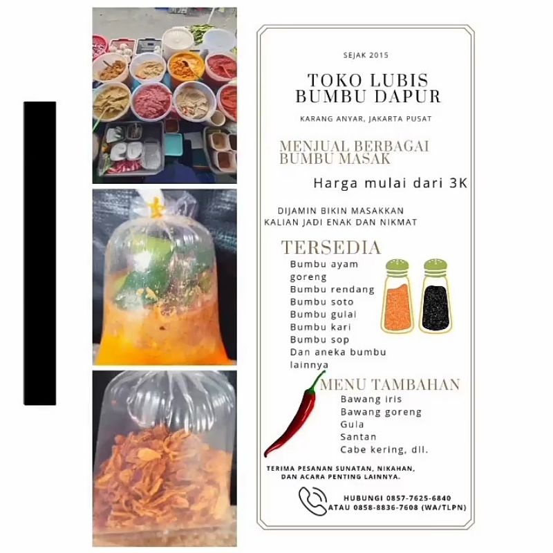 

Bumbu Dapur Rendang, Ayam, Soto, DLL