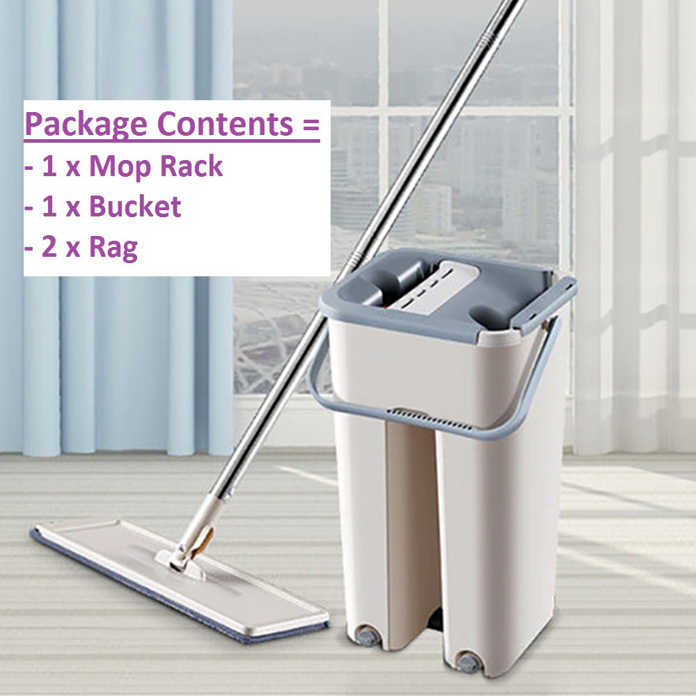 Alat Pel Set Automatic Magic Mop Flat Microfiber with Bucket - FMI60