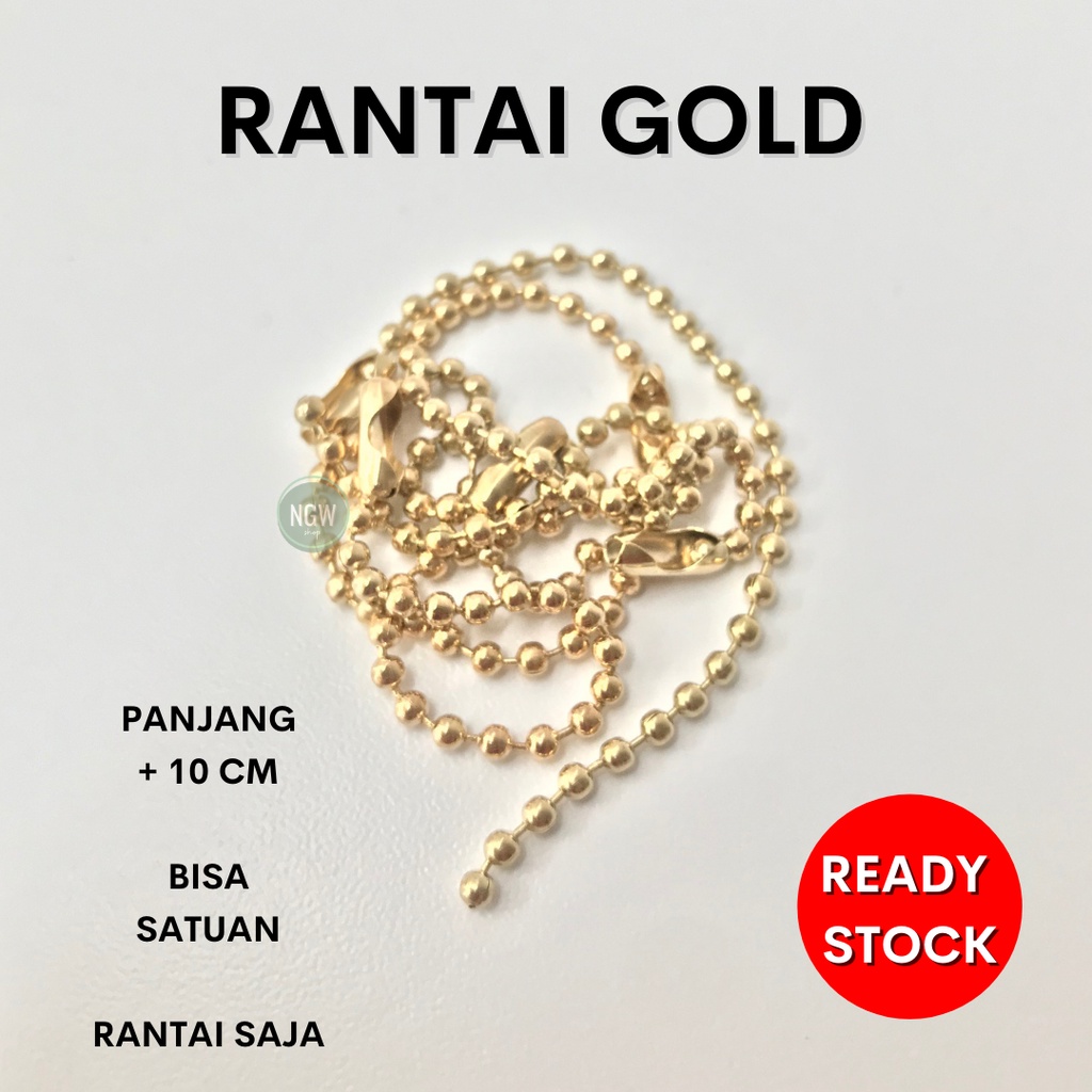 Rantai emas gold satuan ecer untuk hang tag Kartu hampers