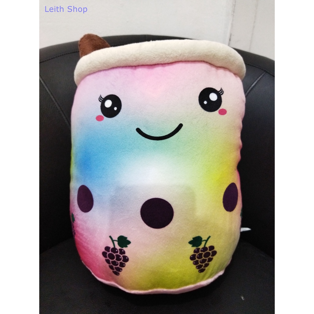 Boneka Minuman Boba Besar Big Jumbo Bubble Cute Maskot Warna Rainbow