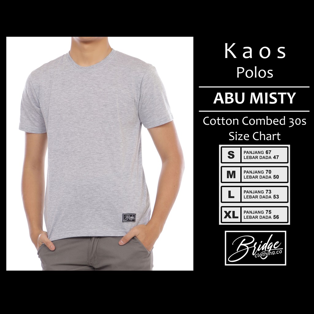 Kaos Pria Murah Keren Dewasa Distro Cowok T-Shirt Bravo Lengan Pendek Kaod Tumblr Reguler Basic