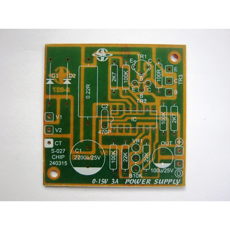 PCB 0 - 15v 3a Power Supply Saturn S-027
