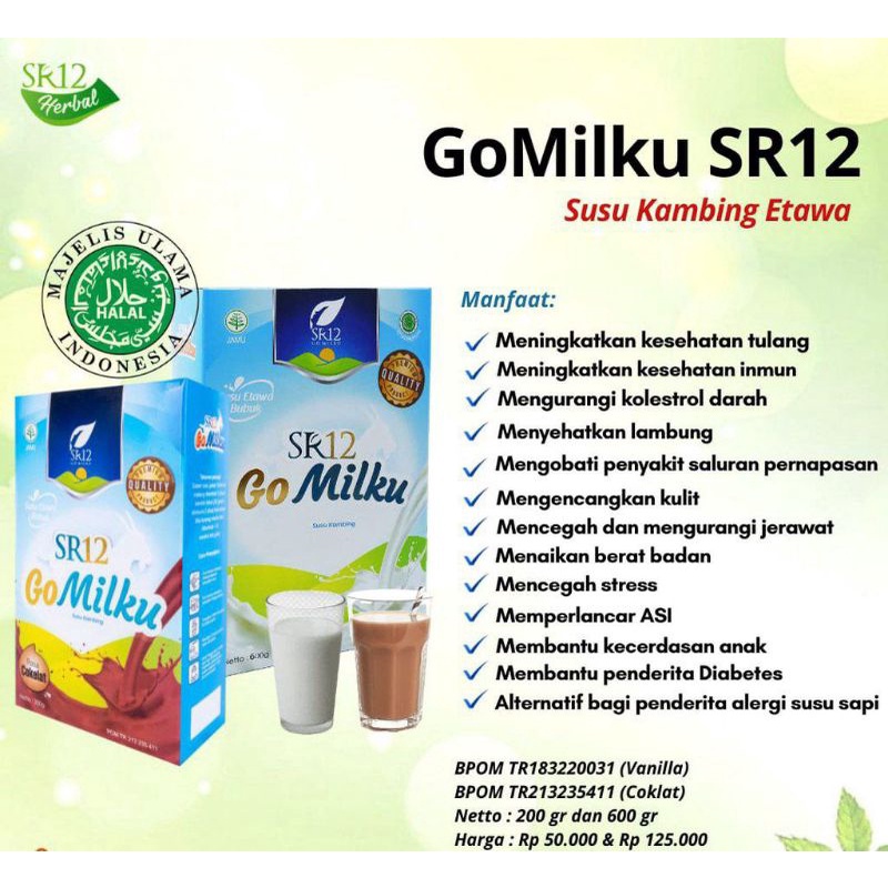 

SR12 GO MILKU SUSU ETAWA TERBAIK/GO MILKU SUSU KAMBING KUALITAS PREMIUM