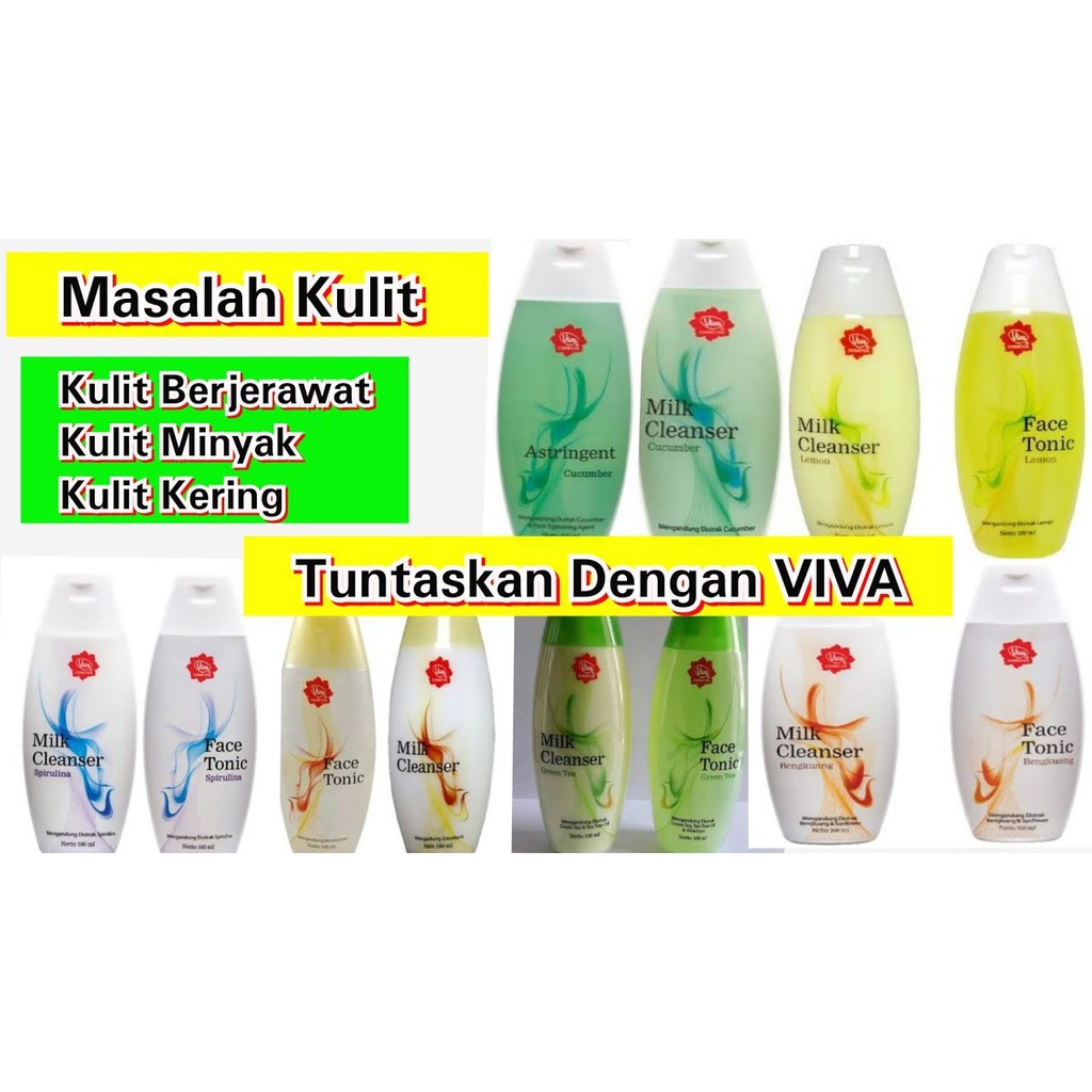 ★ BB ★ VIVA Milk Cleanser Susu Pembersih | VIVA Face Tonic 100ml