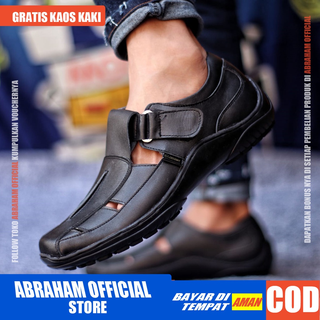 ABRHM DRAKEN Sepatu Slip On Pria Sepatu Pria Casual Kulit Asli Sepatu Casual Pria Ori Cowo / Cowok Sepatu Kasual Slop Anti Slip Semi Formal Kerja Kuliah Gaya Santai Keren Kekinian Original Murah Terlaris