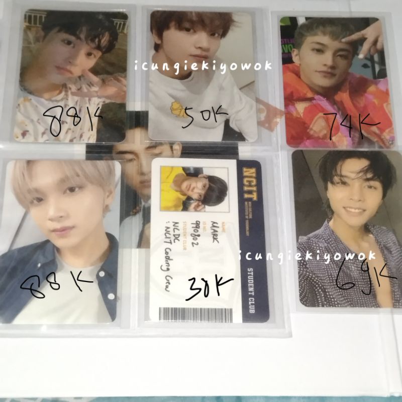 wts pc photocard mark haechan Johnny seoul stiker glitch mode ncit photopack cafe