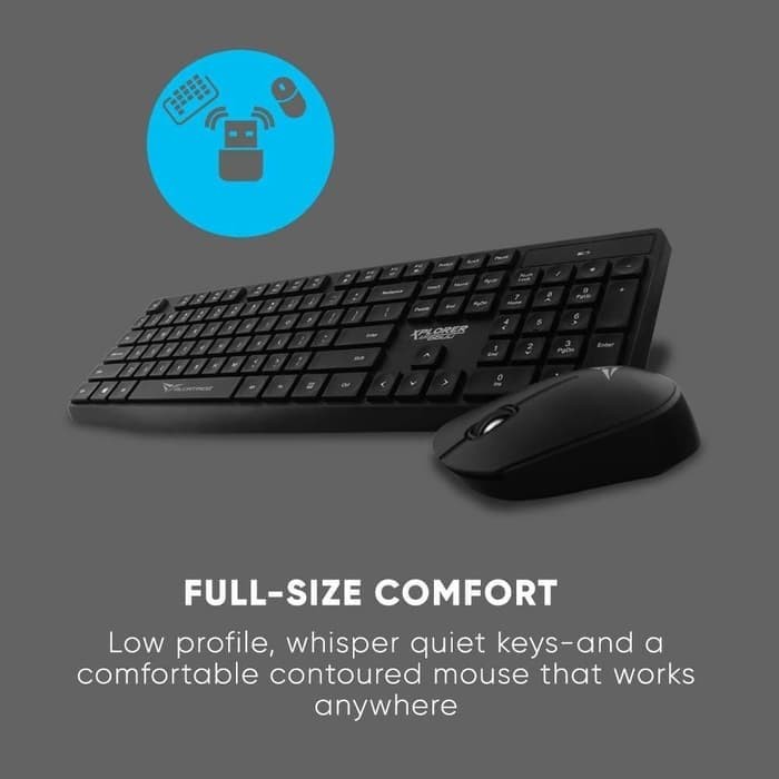 Keyboard Mouse Set wireless Black For Pc Laptop Smart Tv black