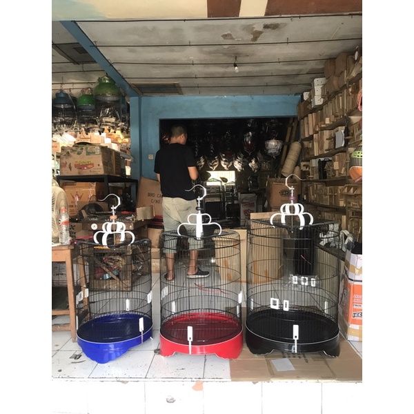 sangkar murai besi tebok PVC diameter 45cm 50cm 55cm