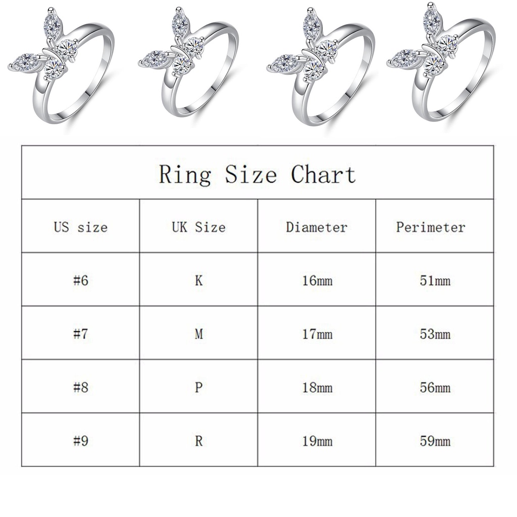 Nanas Kupu-Kupu Cincin Indah Cincin Busur-Simpul Perak Dainty Pernikahan Mood