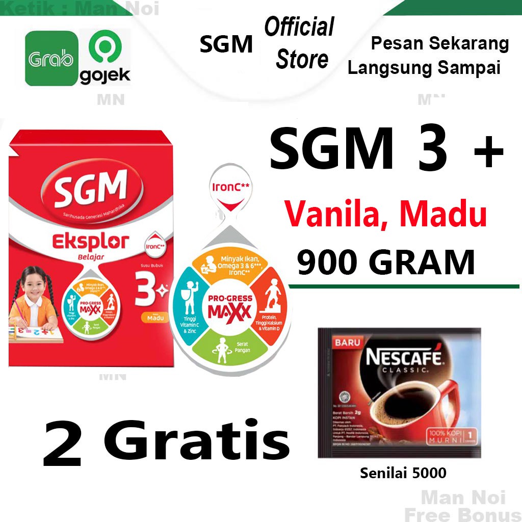 

SUSU SGM 3 Plus / 3 +/3+ 900g Vanila/Madu - MADU.Susu Anak 3 tahun.Tangerang