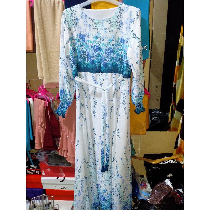 Gamis Ceruty Baby Doll Putih Murah