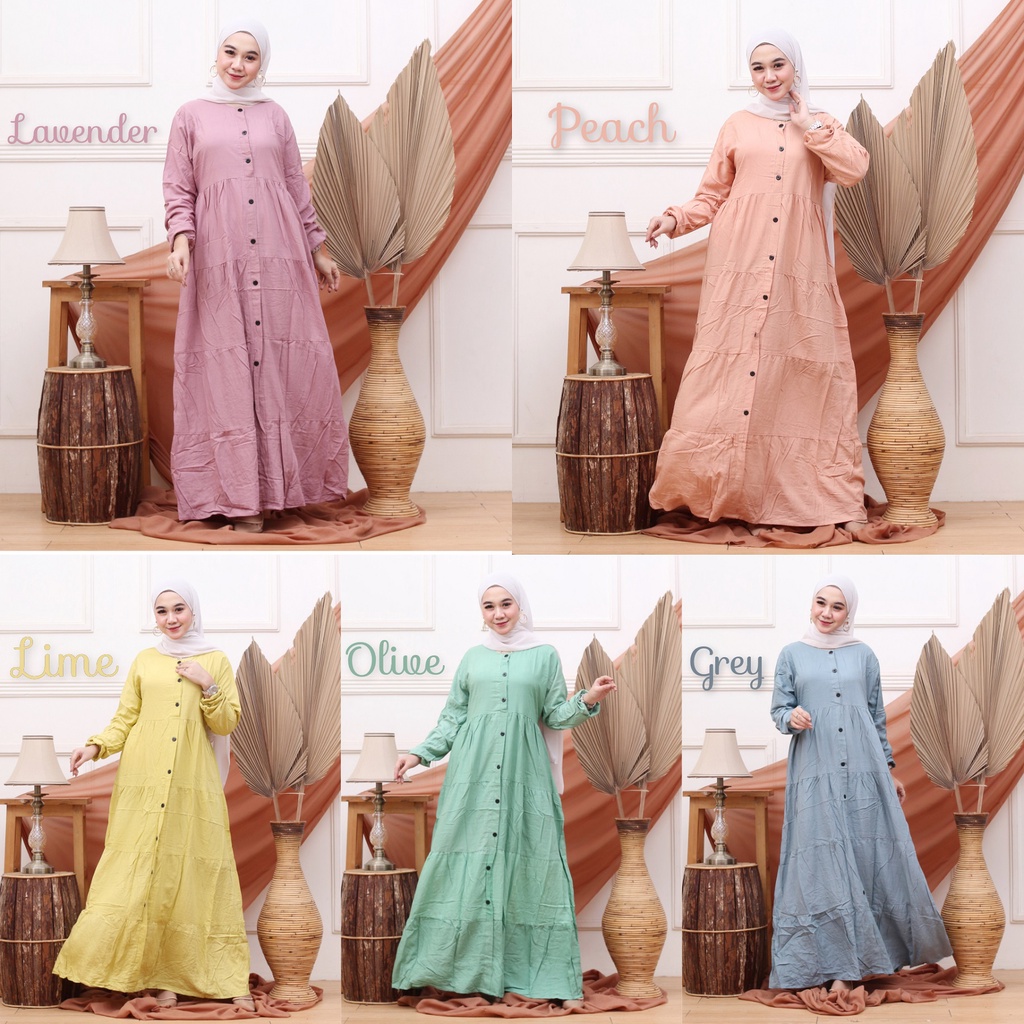 (BISA COD)TERBARU GAMIS RAYON POLOS GAMIS RAYON PREMIUM TEBAL DAN ADEM